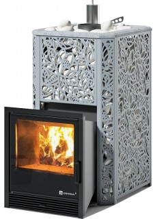 Дровяная печь для бани ИзиСтим Ялта 15 2025, сталь AISI 430
