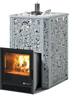 Дровяная печь для бани ИзиСтим Ялта 25 К 2025, сталь AISI 321