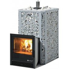 Дровяная печь для бани ИзиСтим Ялта 25 2025, сталь AISI 430