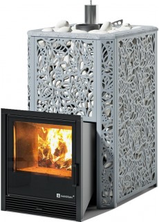 Дровяная печь для бани ИзиСтим Ялта 25 2025, сталь AISI 321