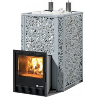 Дровяная печь для бани ИзиСтим Ялта 35 К 2025, сталь AISI 430