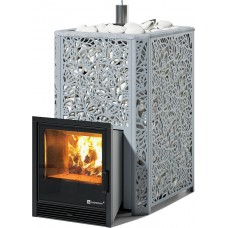 Дровяная печь для бани ИзиСтим Ялта 35 2025, сталь AISI 430