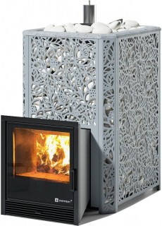 Дровяная печь для бани ИзиСтим Ялта 35 2025, сталь AISI 430