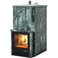 Печь для бани ИзиСтим Южная 35 с топкой из парной, Змеевик, AISI 430