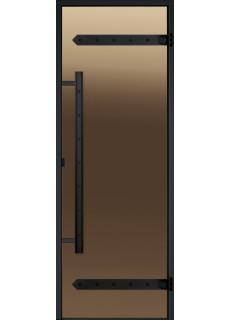 Дверь Harvia LEGEND 8/19 черная коробка сосна, бронза D81901ML