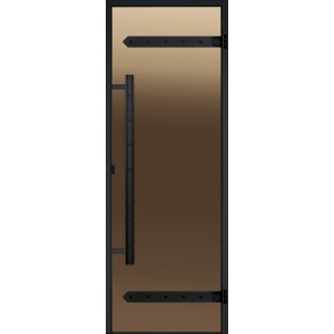 Дверь Harvia LEGEND 8/19 черная коробка сосна, бронза D81901ML