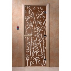 Дверь для саун DoorWood "Бамбук и бабочки бронза"