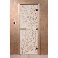Дверь для саун DoorWood "Бамбук и бабочки сатин"