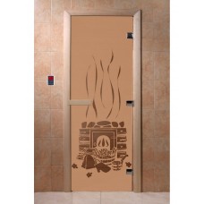 Дверь для саун DoorWood "Банька бронза матовая"