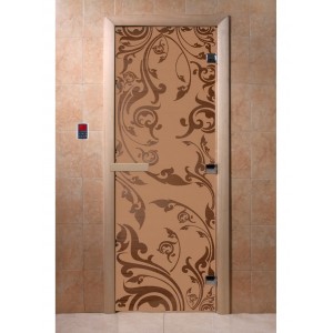 Дверь для саун DoorWood "Венеция бронза матовая"