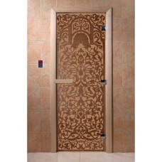Дверь для саун DoorWood "Флоренция бронза матовая"