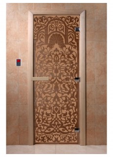Дверь для саун DoorWood "Флоренция бронза матовая"
