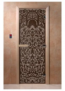 Дверь для саун DoorWood "Флоренция графит"