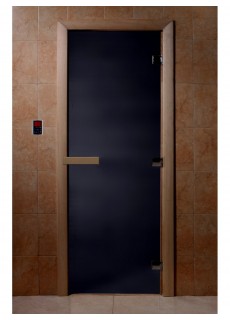 Дверь для саун DoorWood "Черный жемчуг матовая"