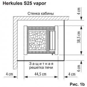 Электрическая печь EOS Herkules S25 Vapor 7.5, 9 кВт