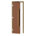 Комплект двери с "бронзовым" стеклом SAWO 741-3SGD-L-1 (кедр, без порога, изогнутая ручка, левая)