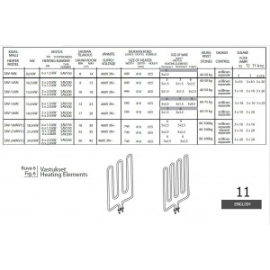 ТЭН SAWO HP03-003 SAV 200 (для Savonia 105N, 150N, 120N, 180N, 210NV12, 240NV12)