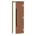 Комплект двери с "бронзовым" стеклом SAWO 741-3SGD-R-1 (кедр, без порога, правая, изогнутая ручка)