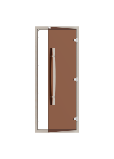 Комплект двери с бронзовым стеклом SAWO 742-4SGA-1 (с порогом, осина)