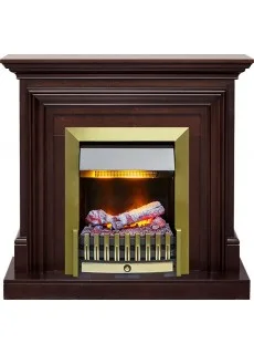 Каминокомплект Dimplex Bradford - Темный дуб с очагом Danville Antique Brass FB2