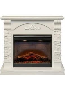 Каминокомплект Dimplex Prague - Белый /Сланец белый с очагом Symphony 26'' DF2608-INT