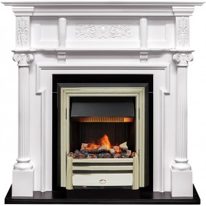 Каминокомплект Dimplex Oxford - Белый с очагом Cavendish