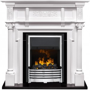 Каминокомплект Dimplex Oxford - Белый с очагом Flagstaff