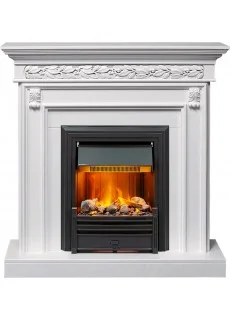 Каминокомплект Dimplex Valletta - Белый (Ширина 1040 мм) с очагом Brookline Black
