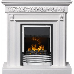 Каминокомплект Dimplex Valletta - Белый (Ширина 1040 мм) с очагом Flagstaff