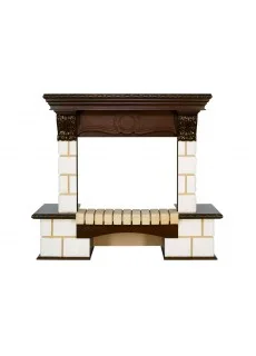 Портал Royal Flame Pierre Luxe - Шампань / Темный дуб