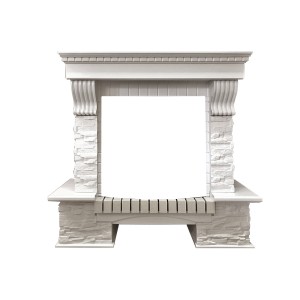 Портал Royal Flame Pierre Luxe Белый / Сланец белый