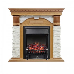 Каминокомплект Royal Flame Dublin - Дуб / Сланец белый с очагом Fobos FX Black
