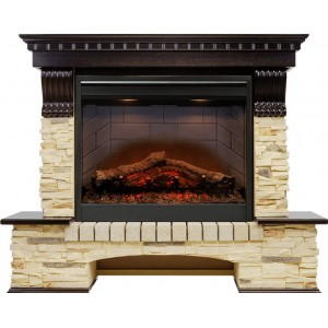 Каминокомплект Dimplex Pierre Luxe - Темный дуб / Сланец (Высота 1000 мм) с очагом Symphony 26 DF2608-INT