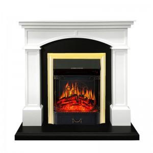 Каминокомплект Royal Flame Langford - Белый с черным с очагом Majestic FX Brass