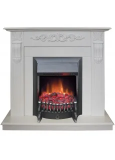 Каминокомплект RealFlame Dominica WT с очагом Fobos s Lux BL