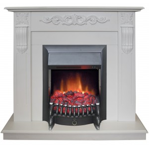 Каминокомплект RealFlame Dominica WT с очагом Fobos s Lux BL