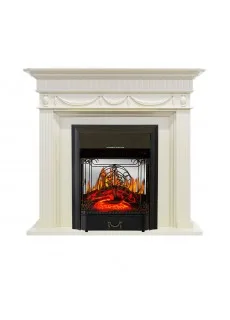 Каминокомплект Royal Flame Corfu - Слоновая кость с очагом Majestic FX M Black