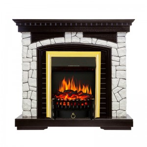 Каминокомплект Royal Flame Glasgow - Венге / Белый с очагом Fobos FX Brass