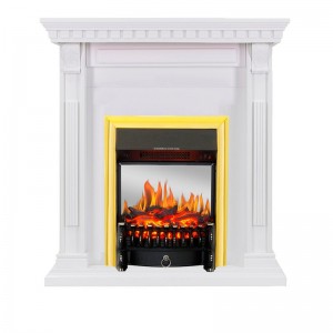 Каминокомплект Royal Flame Orlean - Белый с очагом Fobos FX M Brass