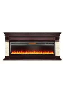 Каминокомплект Royal Flame Denver - Темный дуб / Бежевый с очагом Vision 60 LED
