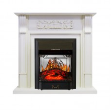 Каминокомплект Royal Flame Venice - Фактурный белый с очагом Majestic FX M Black