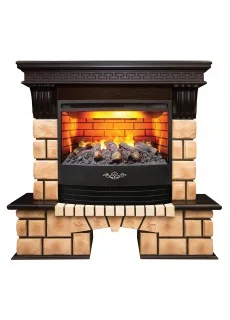 Каминокомплект RealFlame Stone Brick с очагом Firestar 25,5 3D