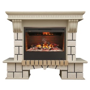 Каминокомплект RealFlame Stone New 26 WT с Helios 26 3D