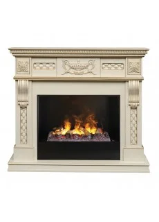 Каминокомплект RealFlame Corsica Lux WT с очагом 3D Cassette 630 + Black вставка