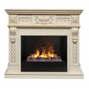 Каминокомплект RealFlame Corsica Lux WT с очагом 3D Cassette 630 + Black вставка
