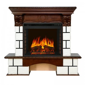 Каминокомплект Royal Flame Pierre Luxe - Белый / Темный дуб с очагом Vision 23 EF LED FX