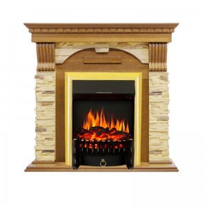 Каминокомплект Royal Flame Dublin - Дуб / Сланец с очагом Fobos FX Brass