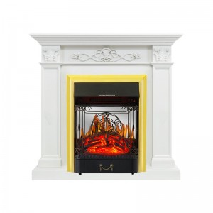 Каминокомплект Royal Flame Verona - Белый дуб с очагом Majestic FX M Brass