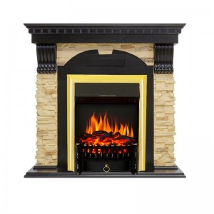 Каминокомплект Royal Flame Dublin - Венге / Сланец с очагом Fobos FX Brass