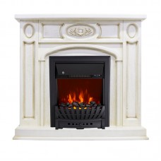 Каминокомплект Royal Flame Florence - Слоновая кость с патиной с очагом Aspen Black